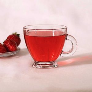 organic rose and strawberry tea